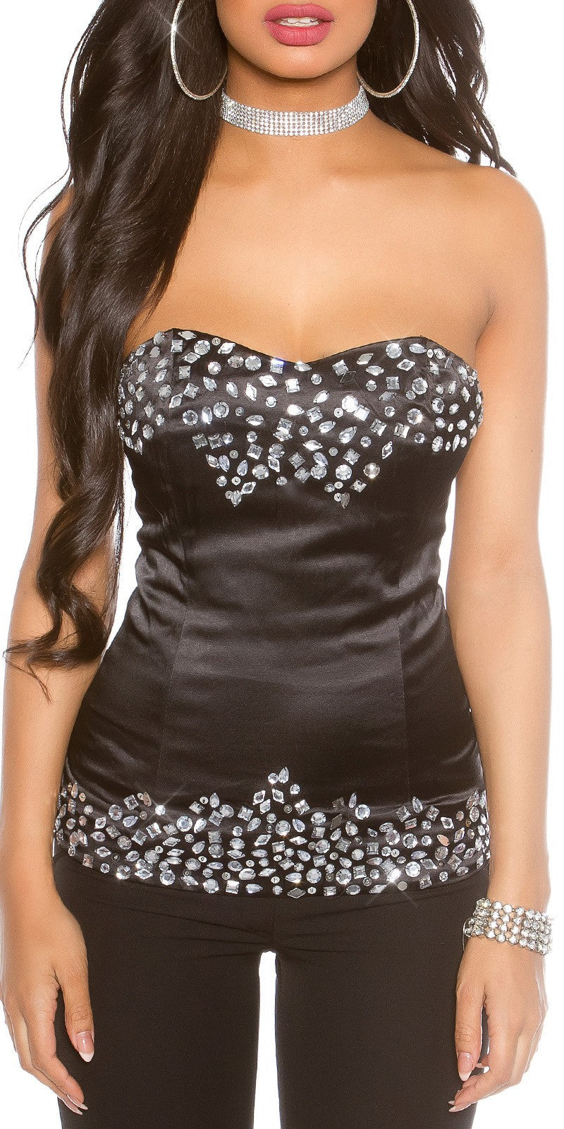 Top Corsetto con strass 0000COR10N