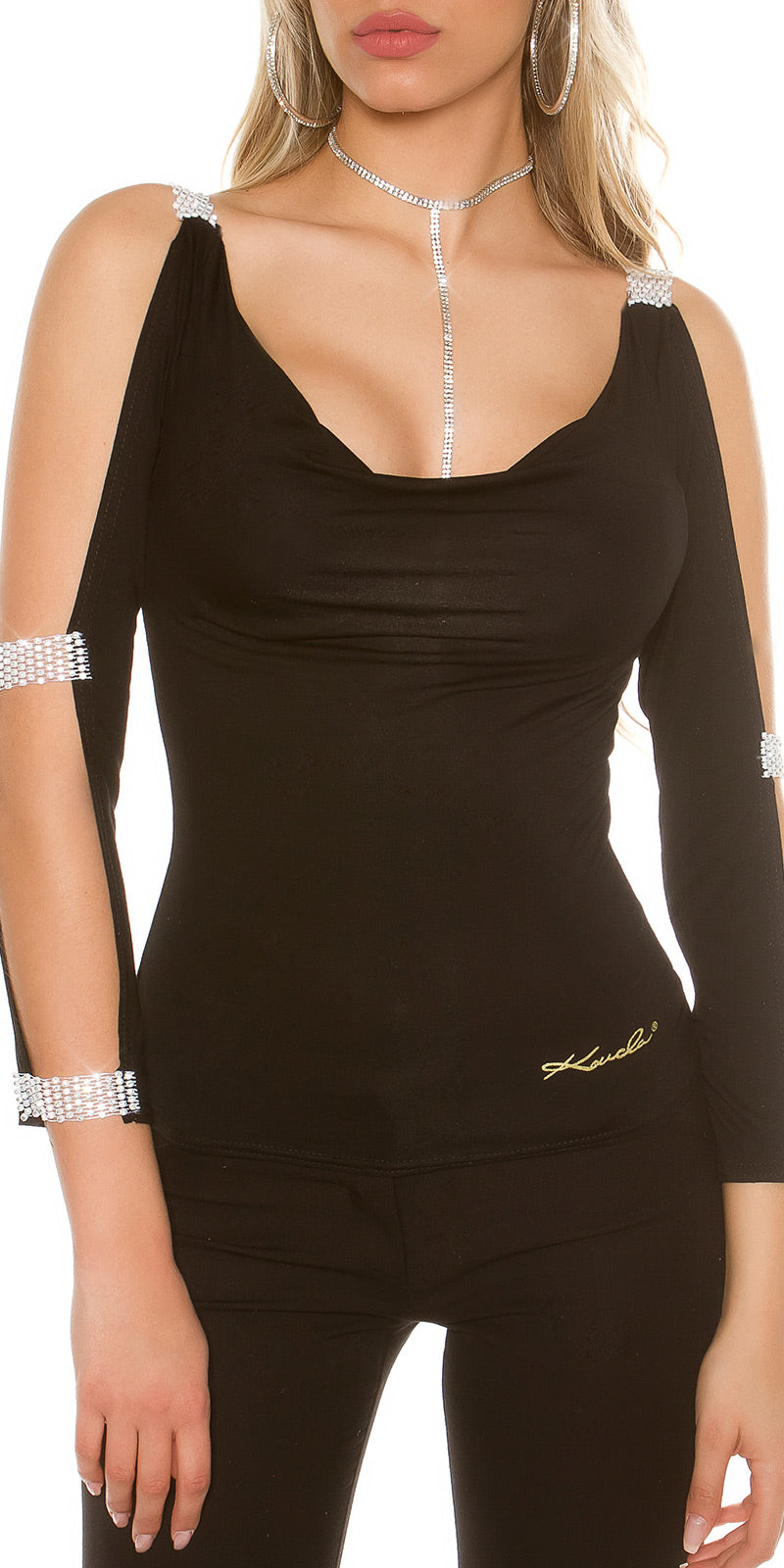 Maglia con strass 0000GES11G