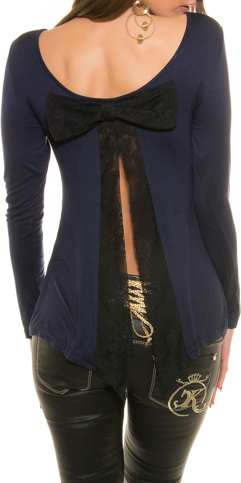 Maglia aperta sulla schiena 0000T9204-1