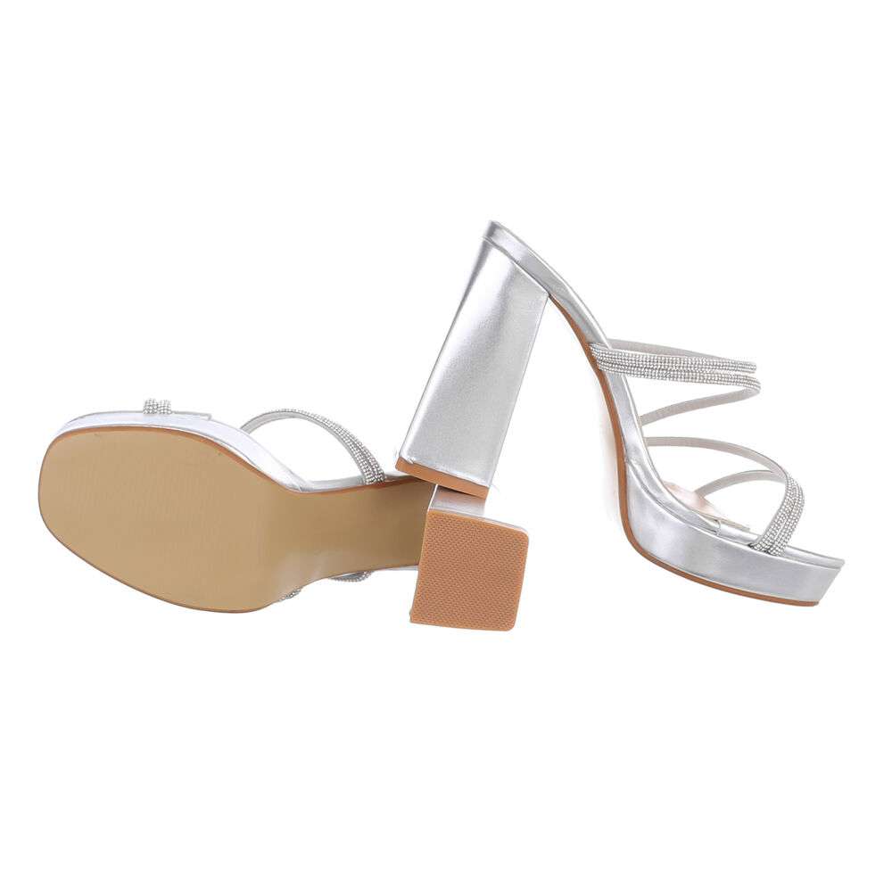 Sandali argento tacco 12 cm - codice 4124