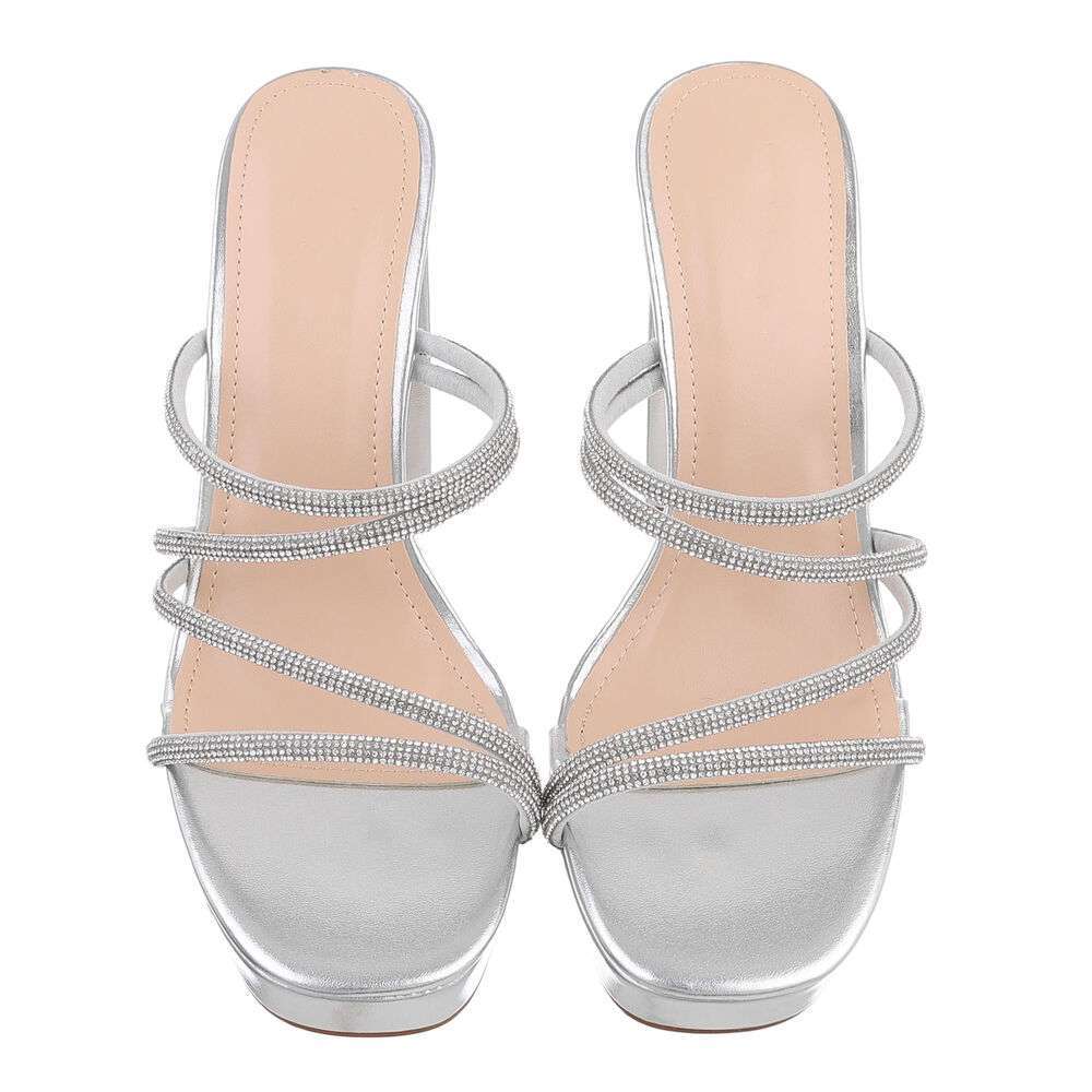 Sandali argento tacco 12 cm - codice 4124