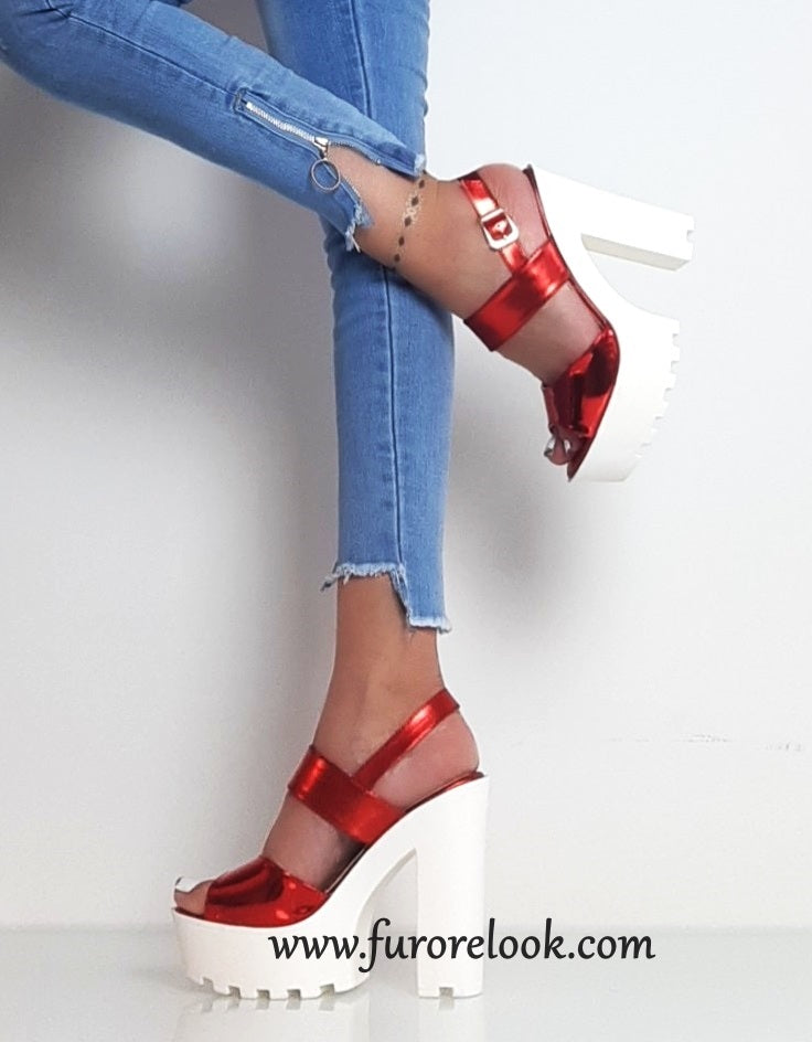 Sandali rossi F69 - numero 36