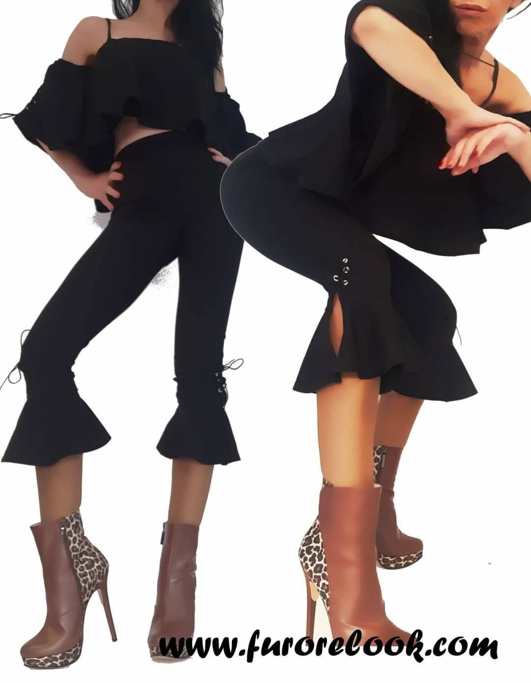 Completo pantaloni + maglia nero - taglia S/M - KL-73250