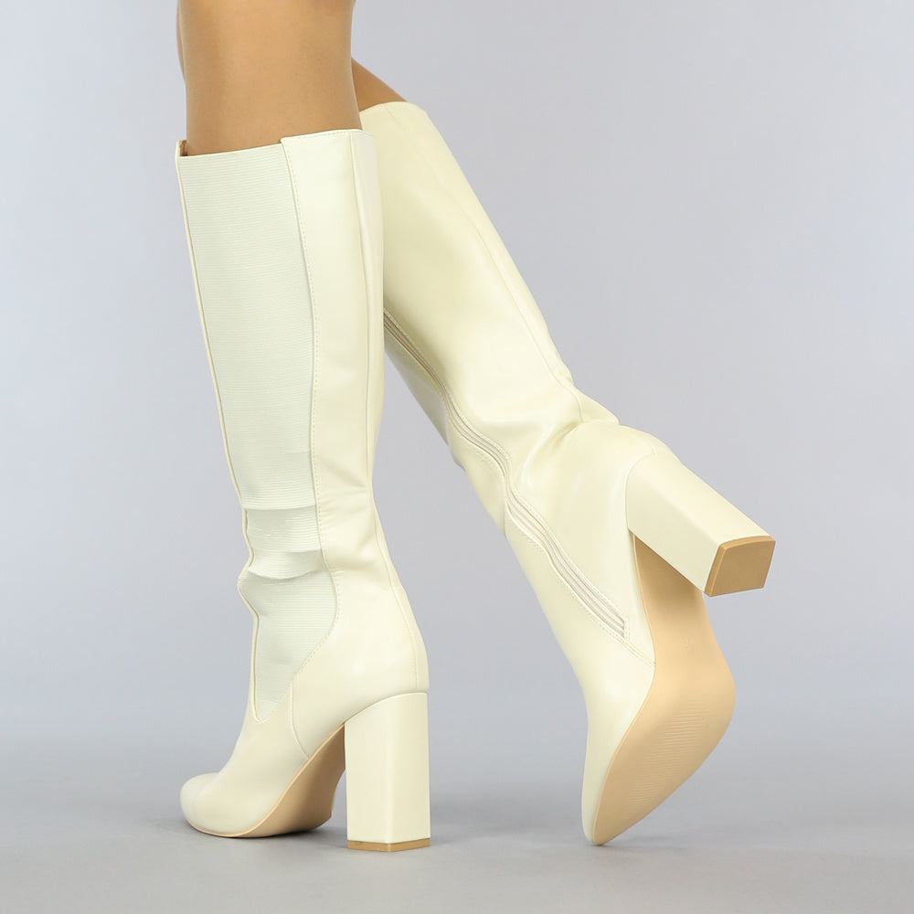 PROMO Stivali beige MAR139 - tacco 9,5 cm - numero 37