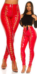 Pantaloni rossi in lattice 0000H20119