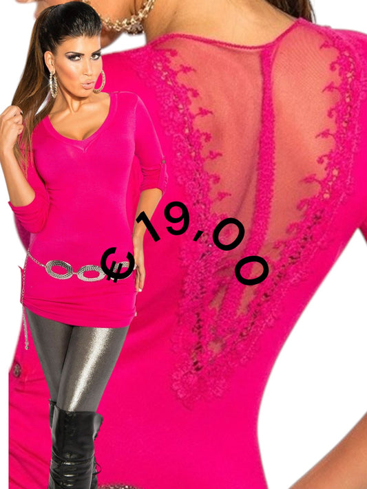 PROMO Maglia fucsia cintura esclusa 0000ISF9011
