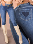 Jeans con stampa cuore 0000J1560 - cintura esclusa