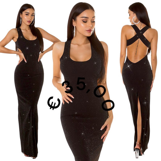 PROMO Abito nero con glitter 0000K20106 - TAGLIA UNICA