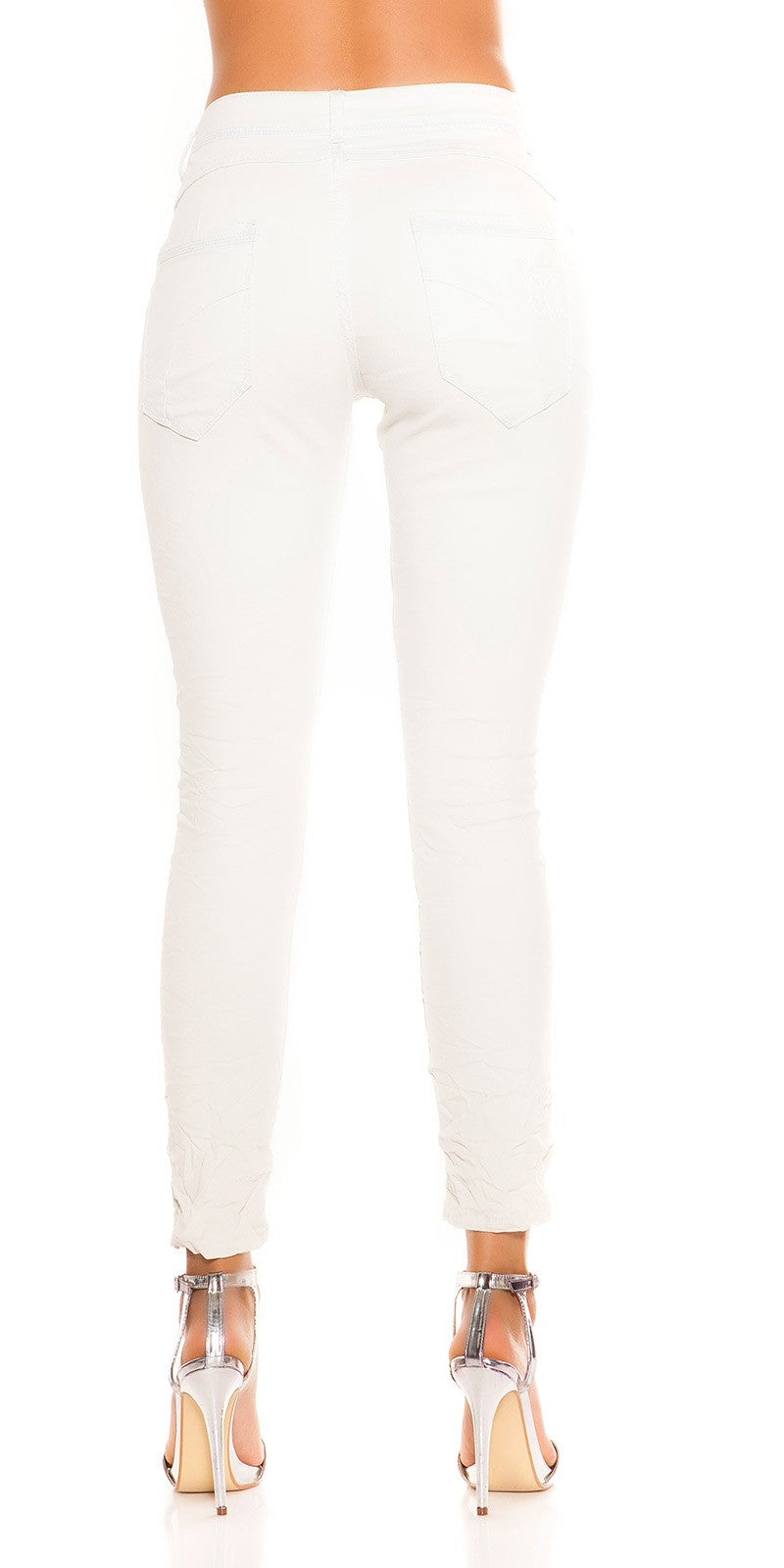 Jeans bianchi con cavallo basso 0000K600-273B