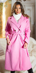 Cappotto con cintura rosa 0000M02128