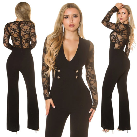Tuta a gamba larga con pizzo 0000OV39089