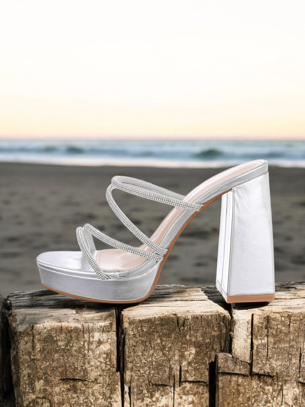 Sandali argento tacco 12 cm - codice 4124