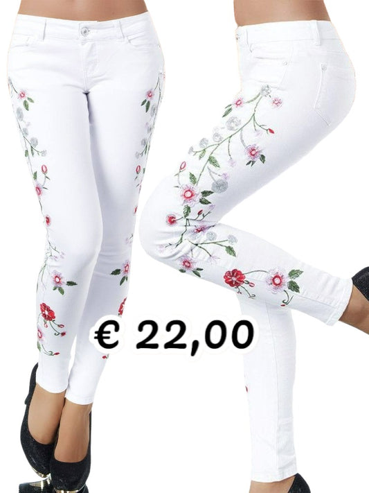 Jeans elastico biancho 9409 - taglia M