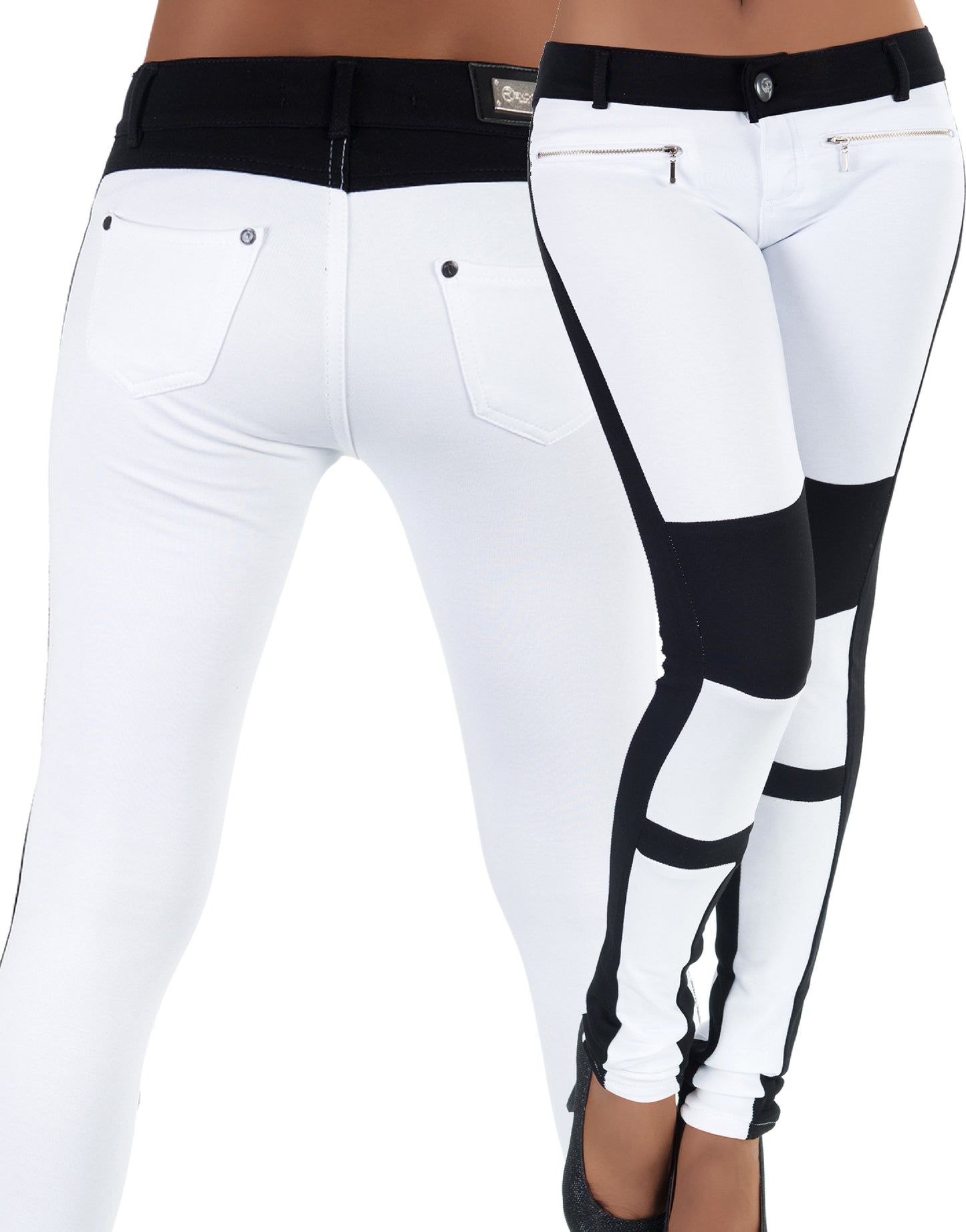 Pantaloni elastici Bianchi 9676 - taglia XS-S-XL