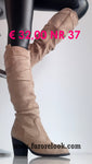 PROMO Stivali khaki 260-a207 tacco 5 cm - numero 37