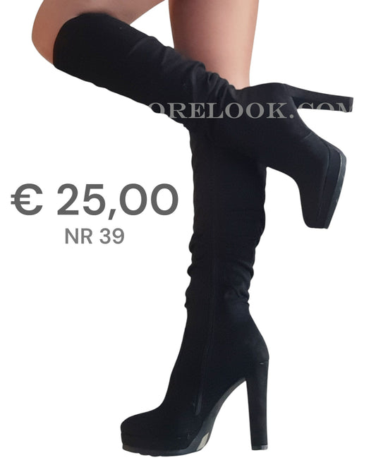 Stivali neri - tacco 11 cm - numero 39 - codice 2912