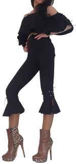 Completo pantaloni + maglia nero - taglia S/M - KL-73250