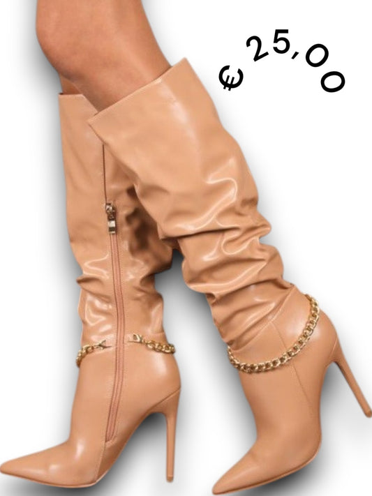 Stivali beige MAR150 - tacco 11,5 cm - numero 36-37-38 (Copia)