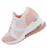 Sneakers rosa AB5716 - altezza suole 5 cm - numero 36