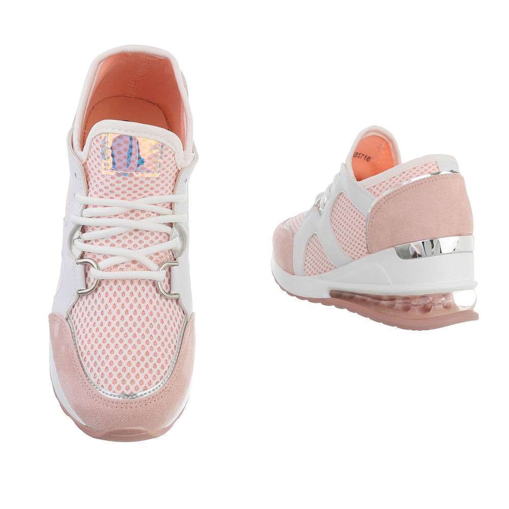 Sneakers rosa AB5716 - altezza suole 5 cm - numero 36