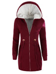 Giacca Felpa imbottita bordeaux 9740 - taglia S