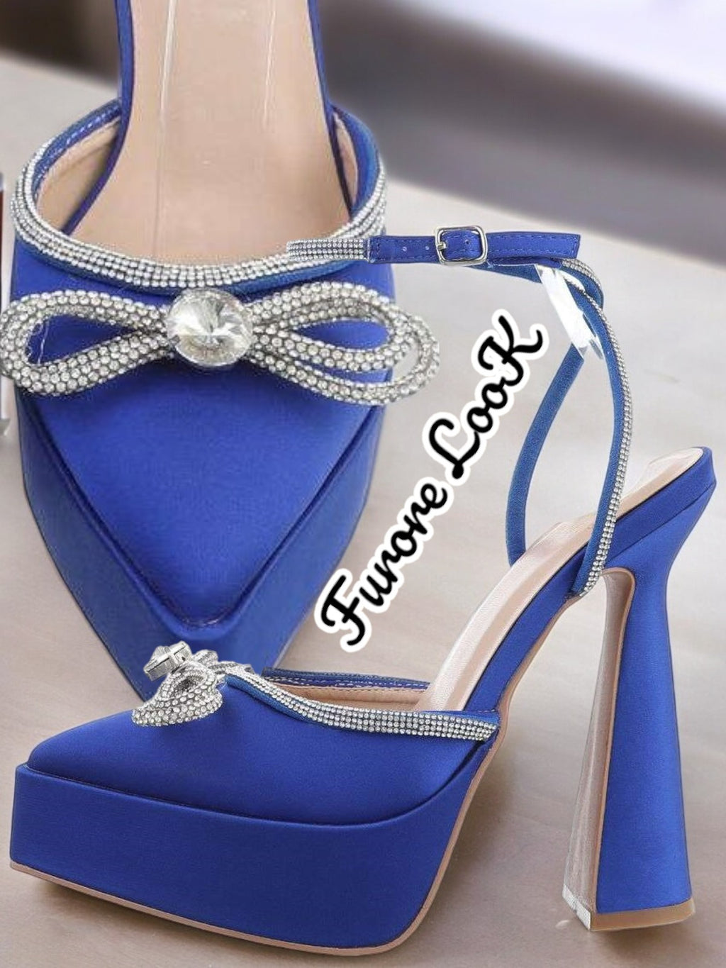 Sandali blu tacco 15 cm - codice V35