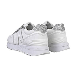 Sneakers bianche con glitter - codice V56