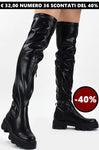 PROMO Stivali neri tacco 5 cm - codice VER41 - numero 36