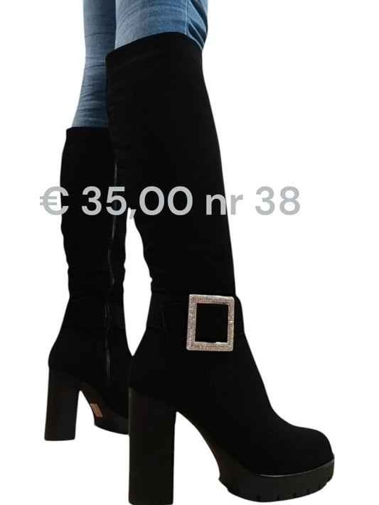 Stivali neri tacco 10 cm - codice ZOR87 - NUMERO 37