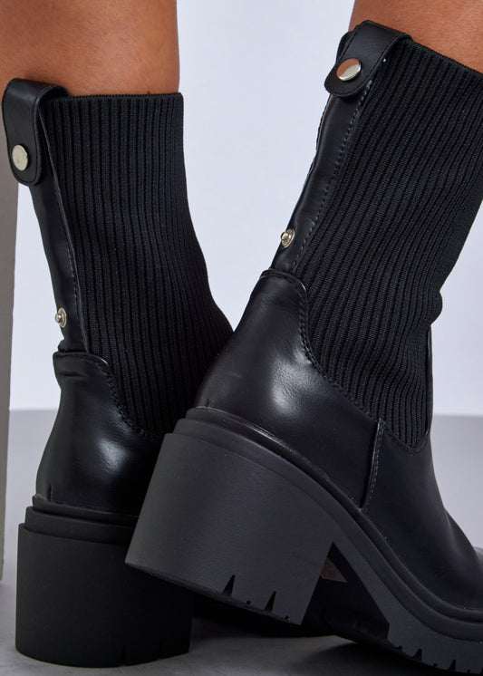 Stivaletti neri tacco 7 cm - codice ZOR93