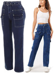 Jeans a vita alta J-LY022