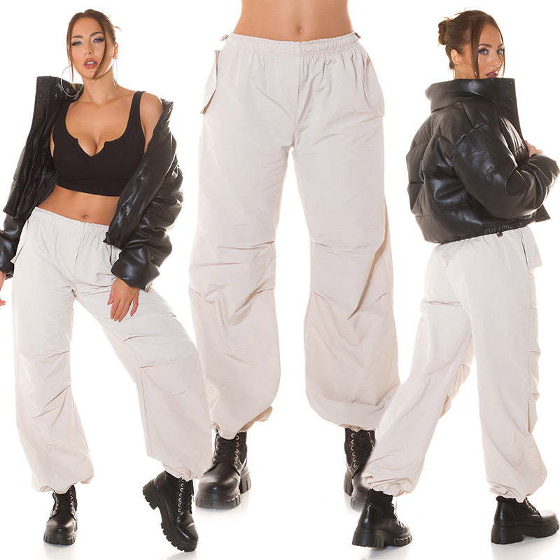 Pantaloni moda hip-pop beige 0000H02304