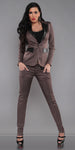 Completo giacca + pantaloni marroni 0000ISF-V916 solo taglia XL