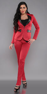 Completo giacca + pantaloni rossi 0000ISF-V916