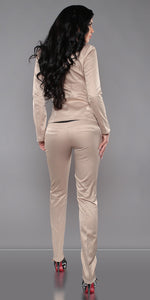 Completo giacca + pantaloni beige 0000ISF-V916 solo taglia XL