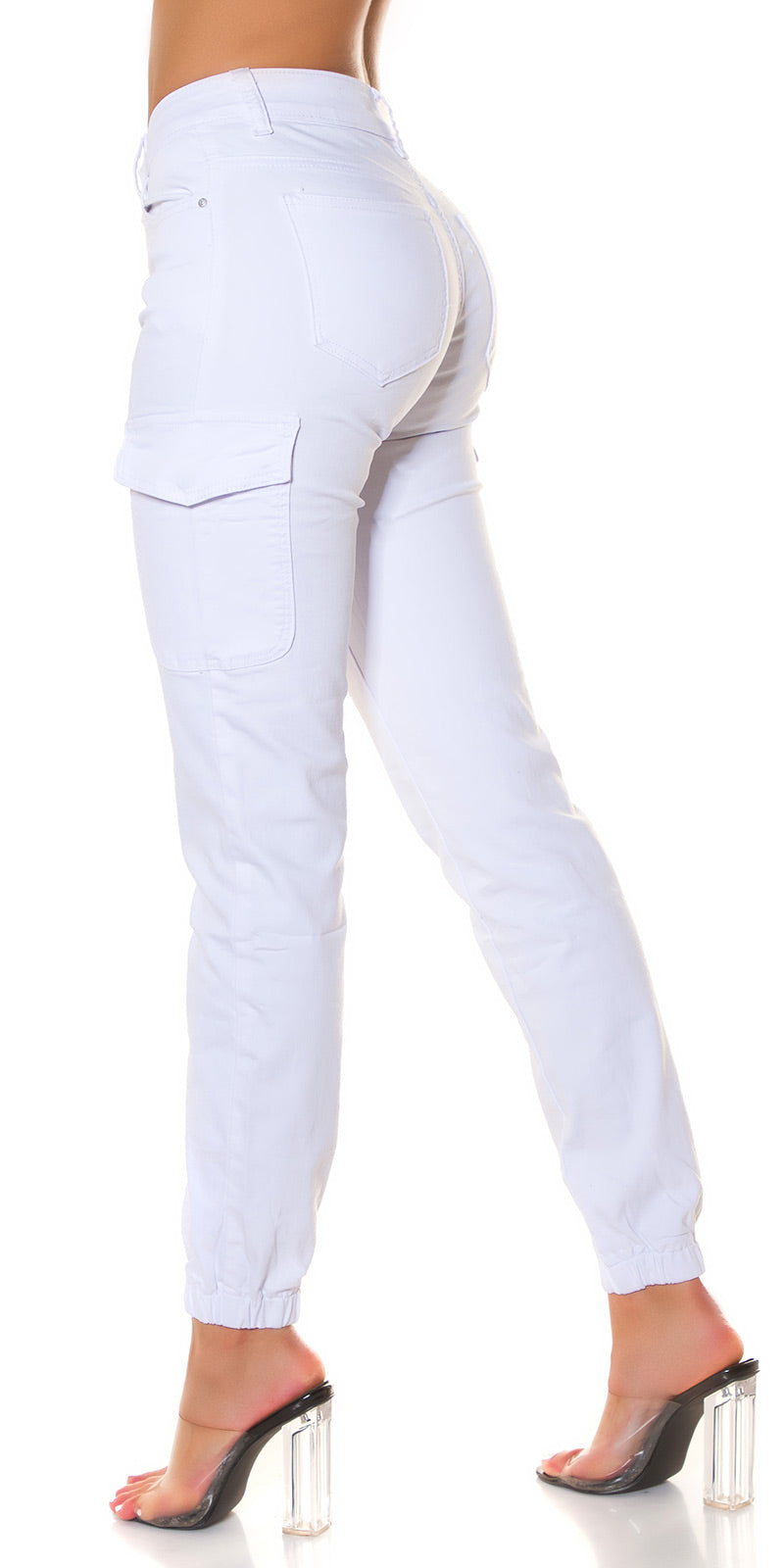 Jeans cargo bianchi 0000J2955