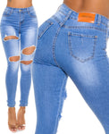 Jeans elastico strappato 0000J4140