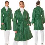 Cappotto in similpelle con cintura verde - 0000M59852