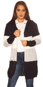 Cardigan con cappuccio 0000PU127