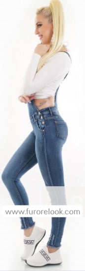 Salopette elastica in jeans VAL21