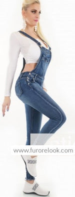 Salopette elastica in jeans VAL21